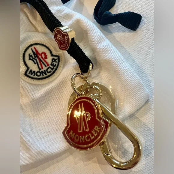 Moncler New Red and Gold Keychain Stocking Stuffer Christmas - Picture 3 of 4